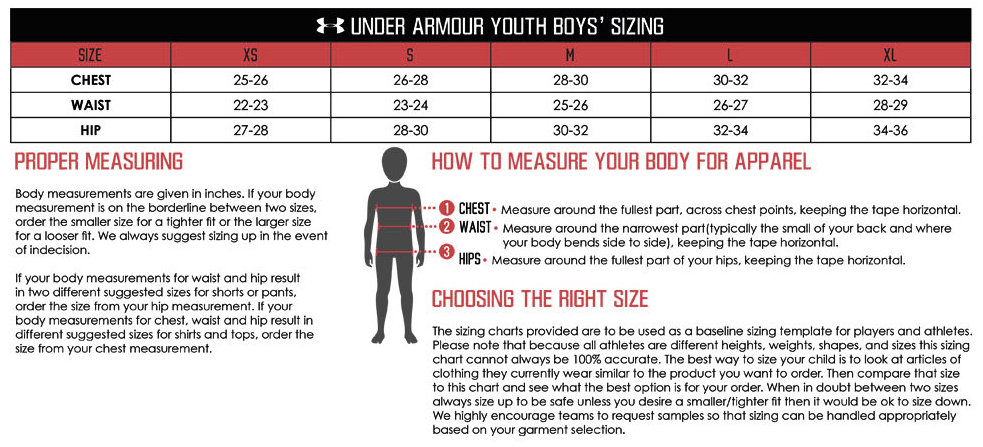 nba youth size chart