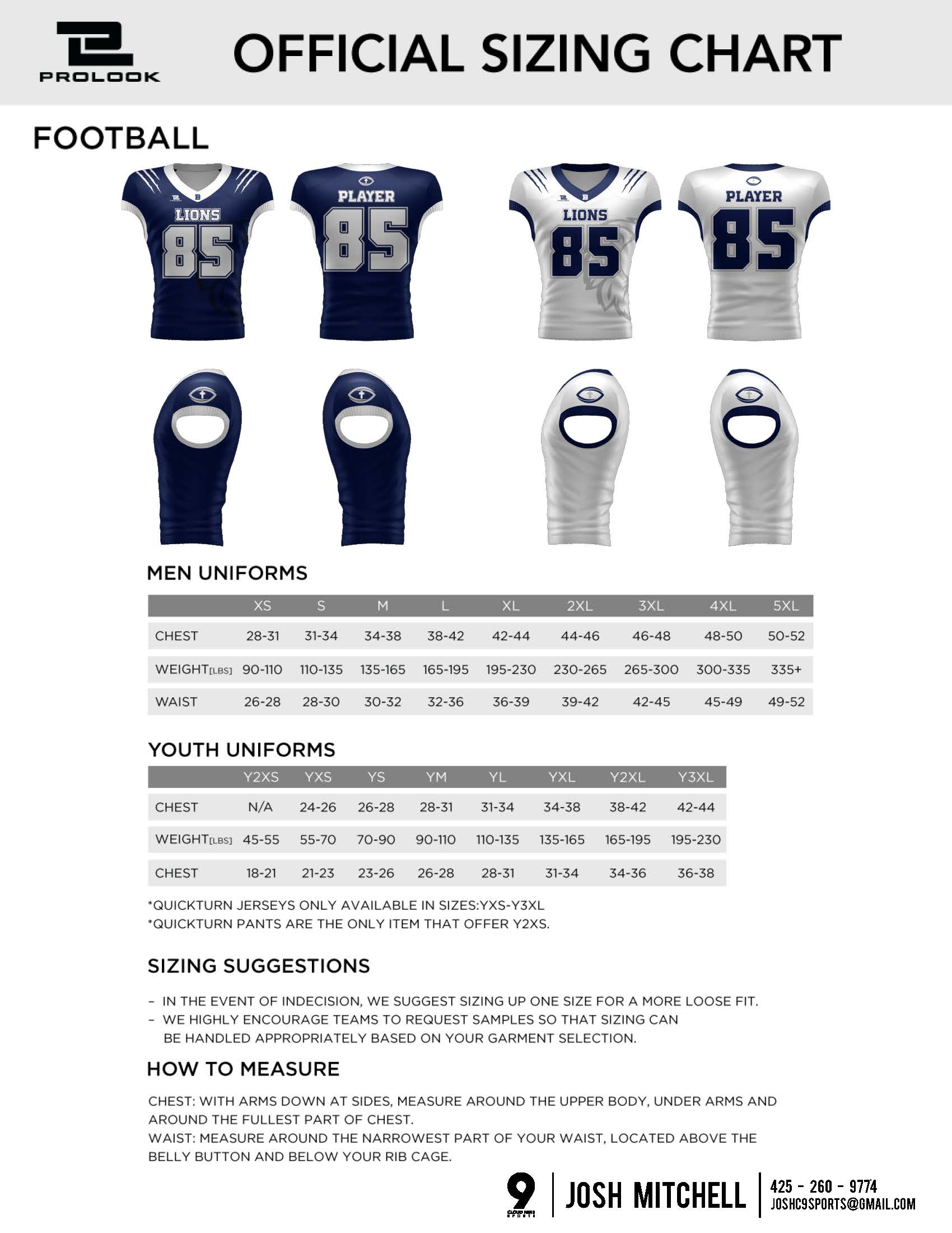 bellarmine lions football pl sizing 2025B bellarmine lions football pl sizing 2025B